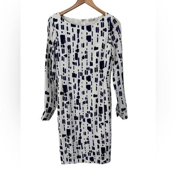 MAX MARA Blue and white Silk/ viscose Dress size 4 - Picture 1 of 17